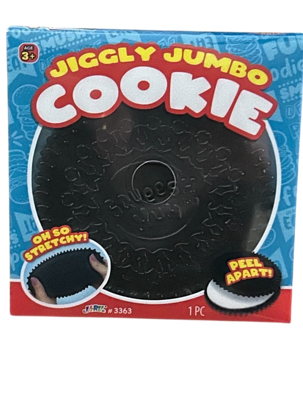 NEW IN BOX JARU JIGGLY JUMBO COOKIE SQUISHY SENSORY TOY STRESS RELIEVER